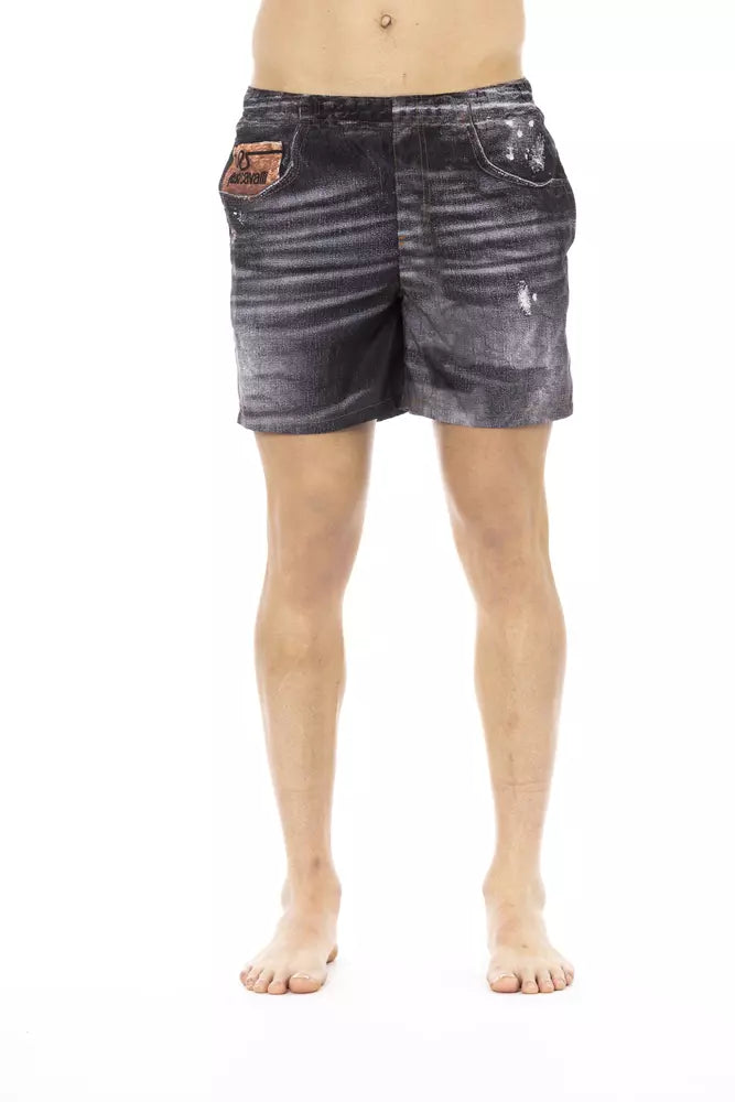Just Cavalli Polyester swim shorts in black