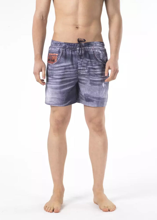 Just Cavalli Polyester swim shorts in blue