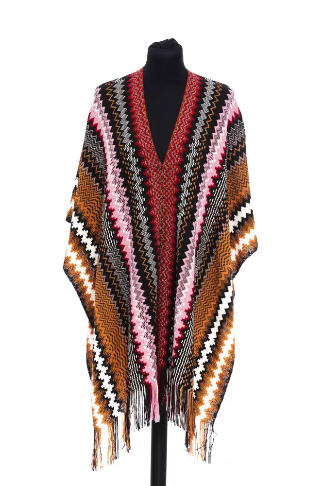 Missoni 42% Wool poncho in multicolor