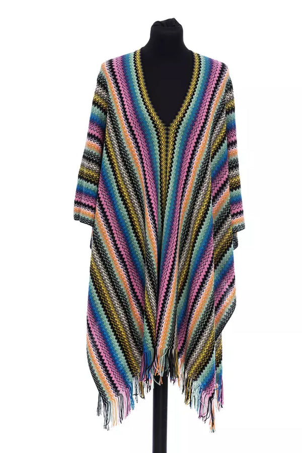 Missoni Wool poncho in multicolor