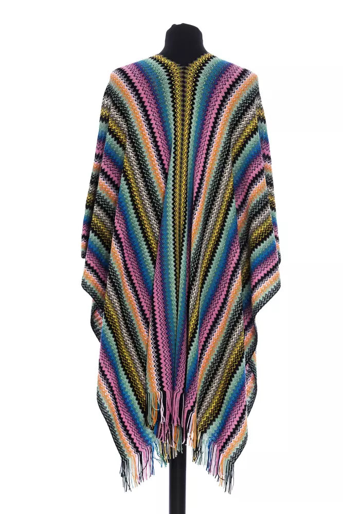 Missoni Wool poncho in multicolor — view 3