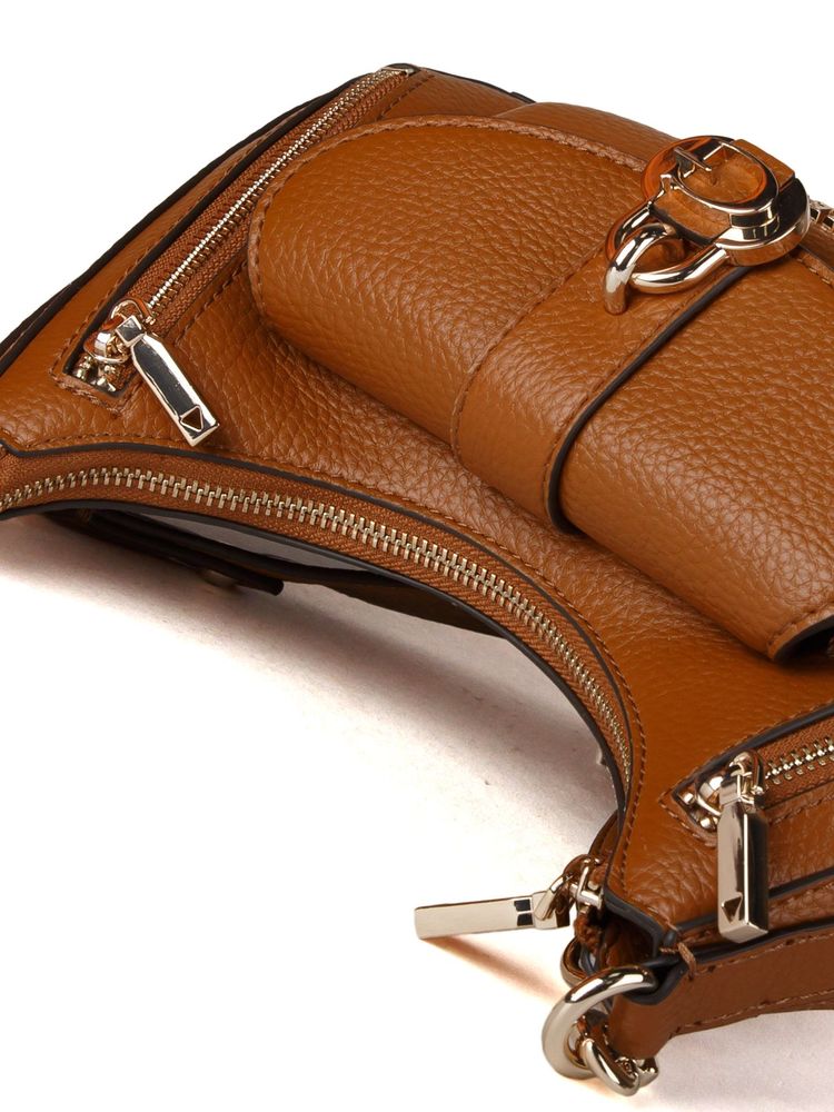Guess 100% Polyurethane shoulder bag in caramel