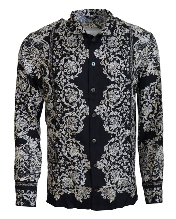 Dolce & Gabbana 100% Silk shirt in black