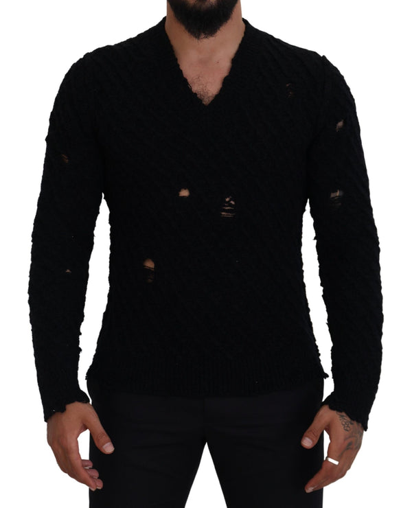 Dolce & Gabbana 93% Wool sweater in black