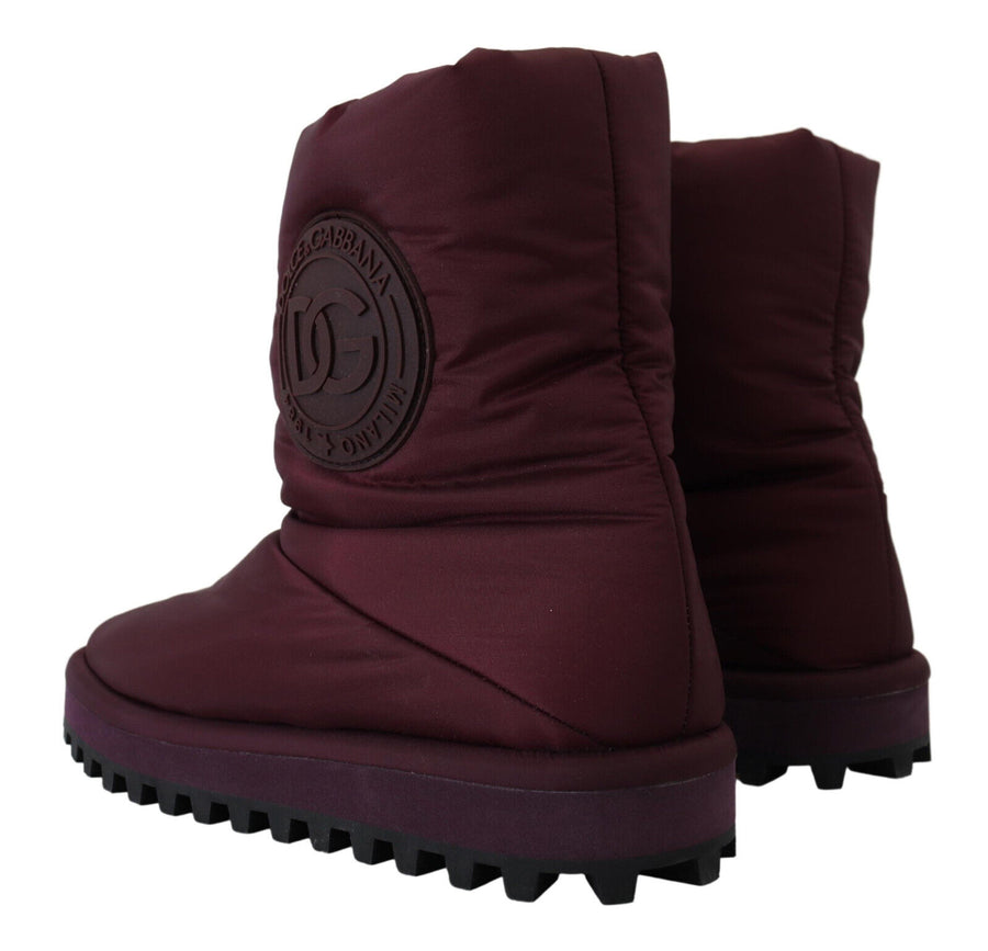 Dolce & Gabbana 100% Nylon boot in bordeaux