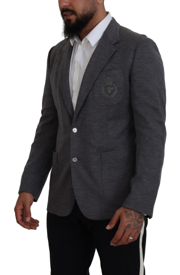 Dolce & Gabbana 100% Wool; Lining: 57% Cupro blazer in gray