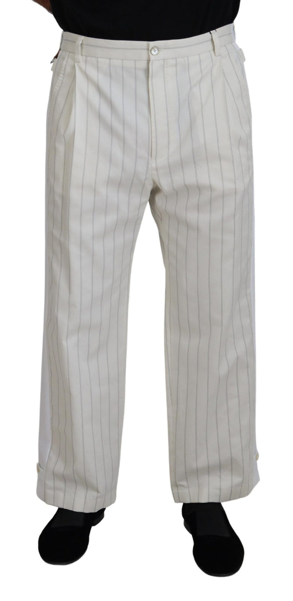 Dolce & Gabbana 92% Cotton trousers in white