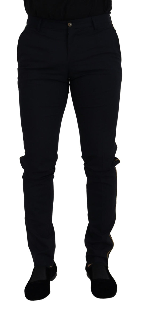 Dolce & Gabbana 98% Wool 2% Elastane trousers in black