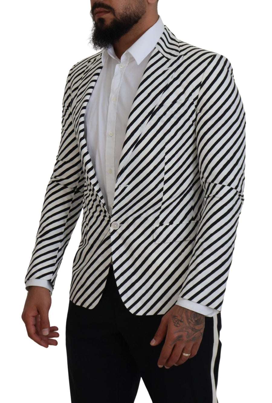 Dolce & Gabbana 100% Cotton; Lining: 100% Rayon blazer in white