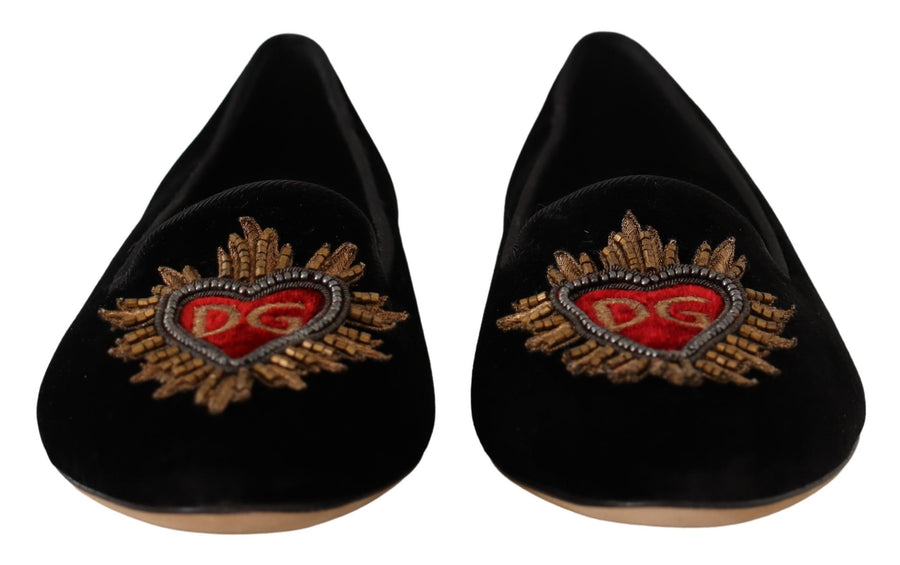Dolce & Gabbana Leather flat in black