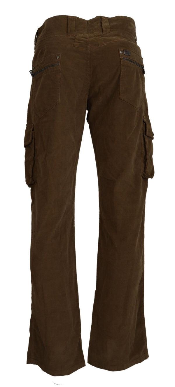 Ermanno Scervino 97% Cotton cargo pants in brown