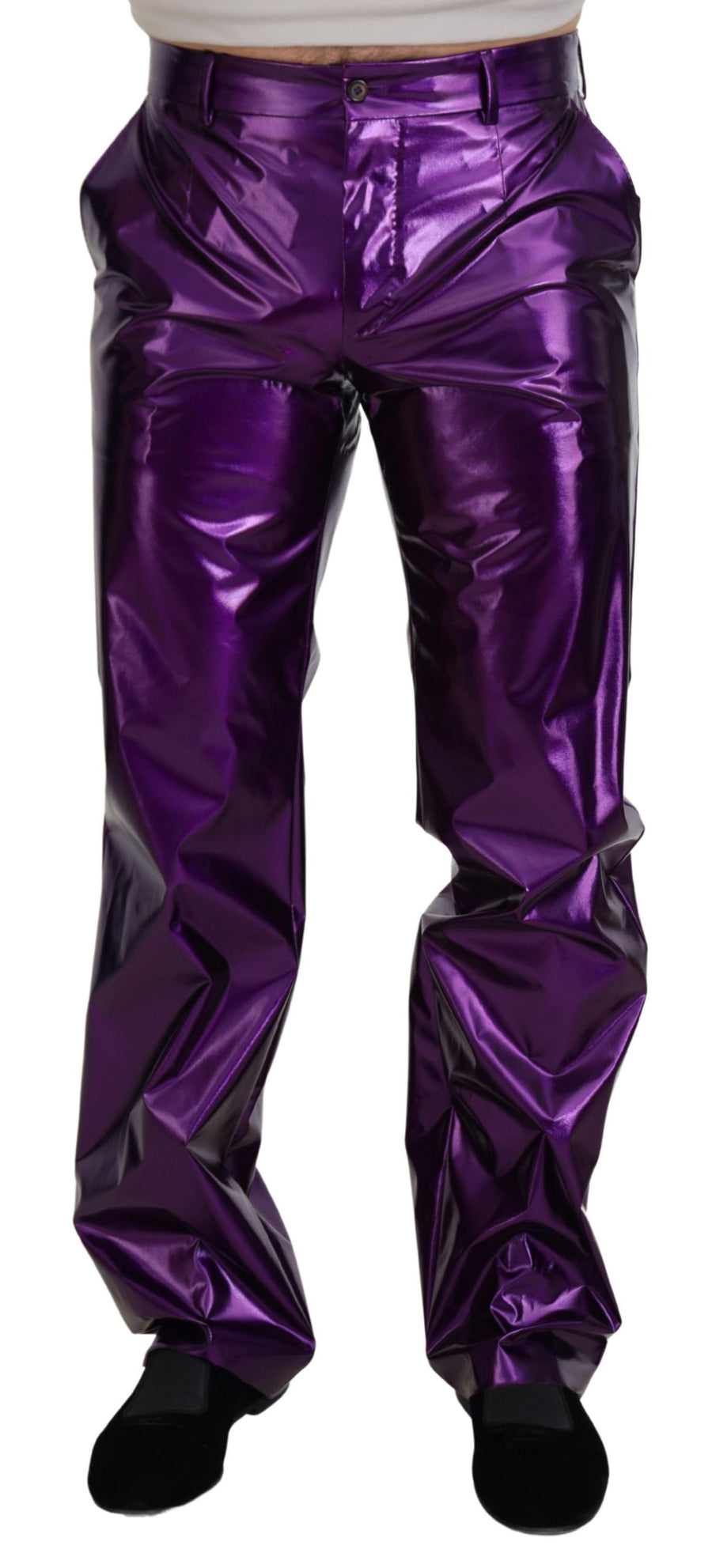 Dolce & Gabbana 86% Nylon 14% Elastane trousers in purple