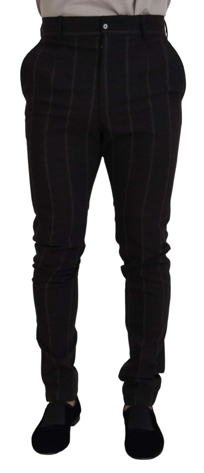 Dolce & Gabbana 87% Virgin Wool chinos in black