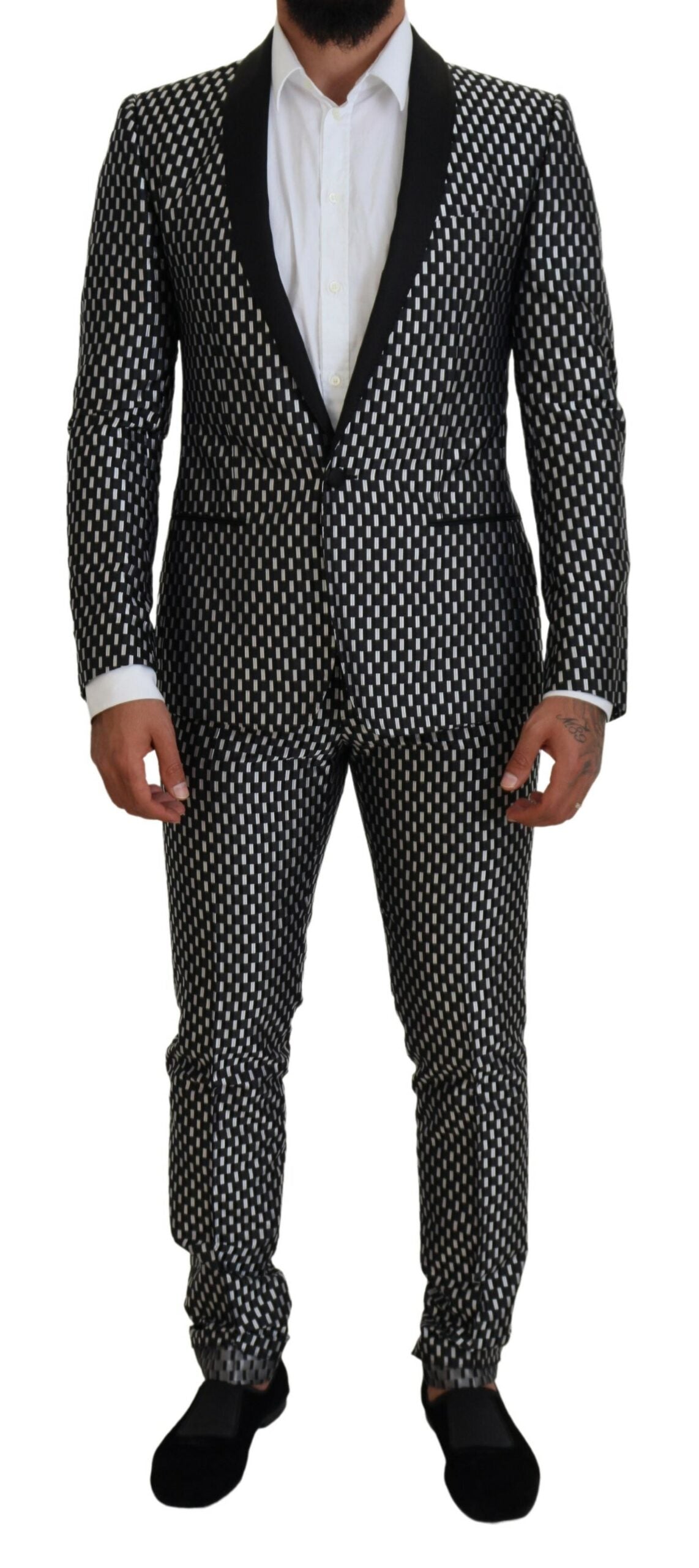 Dolce & Gabbana 98% Silk pant suit in black