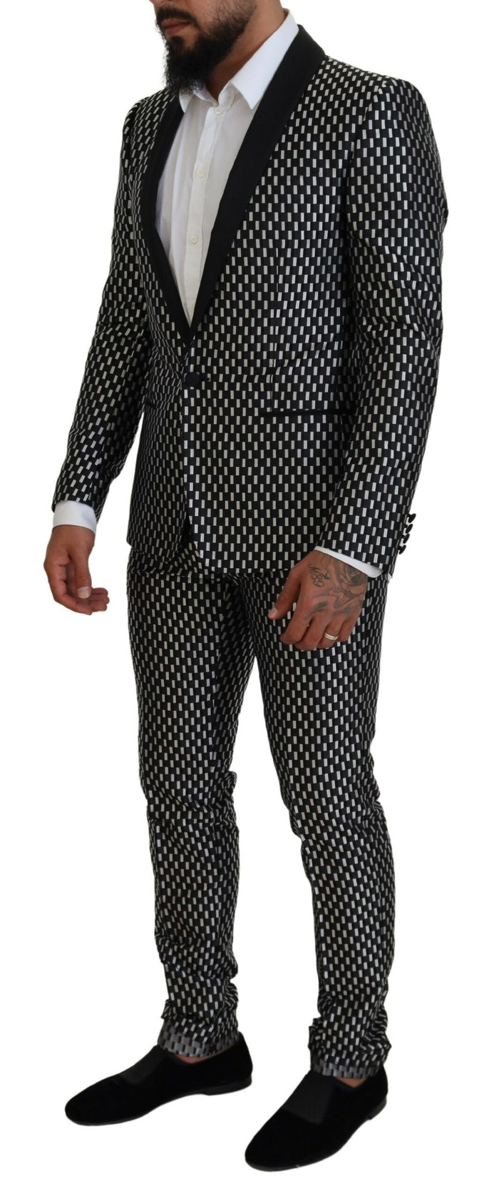 Dolce & Gabbana 98% Silk pant suit in black — view 2