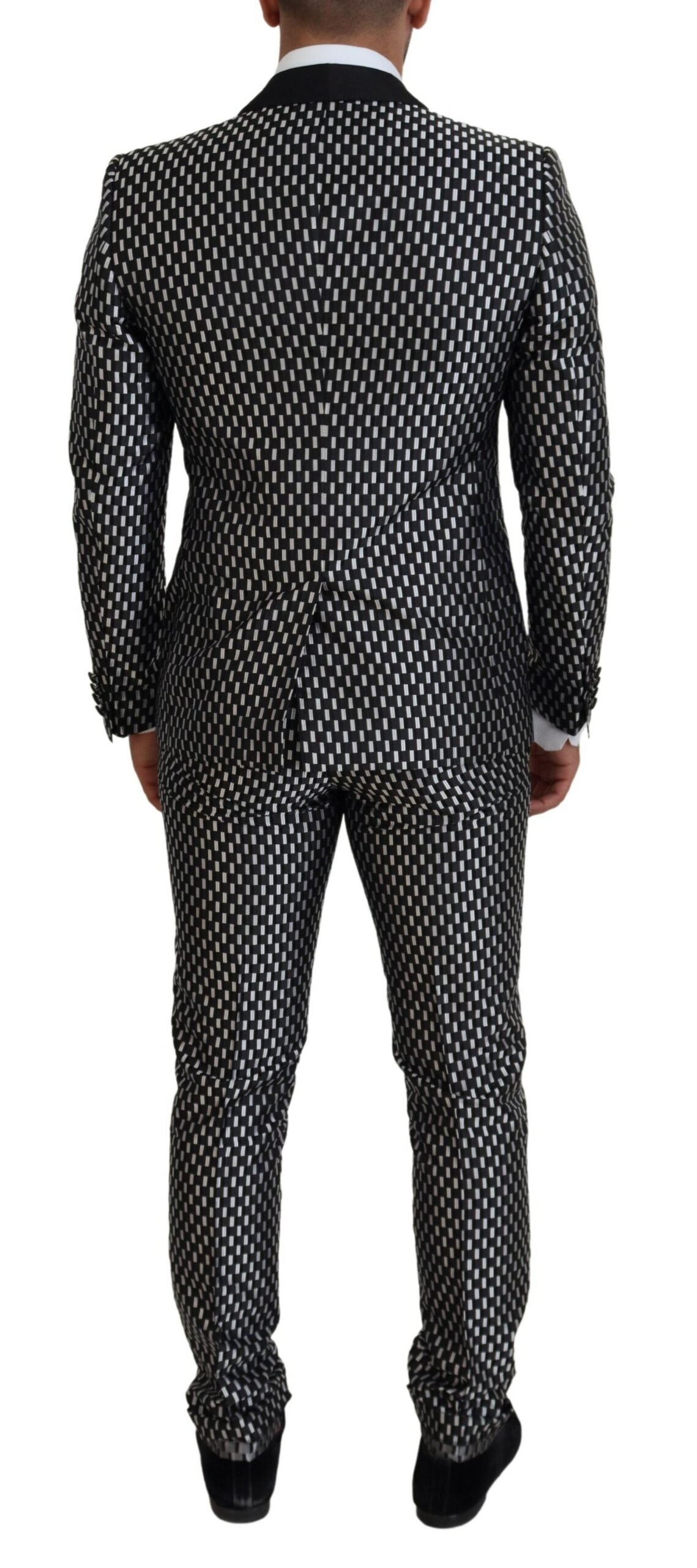 Dolce & Gabbana 98% Silk pant suit in black — view 3