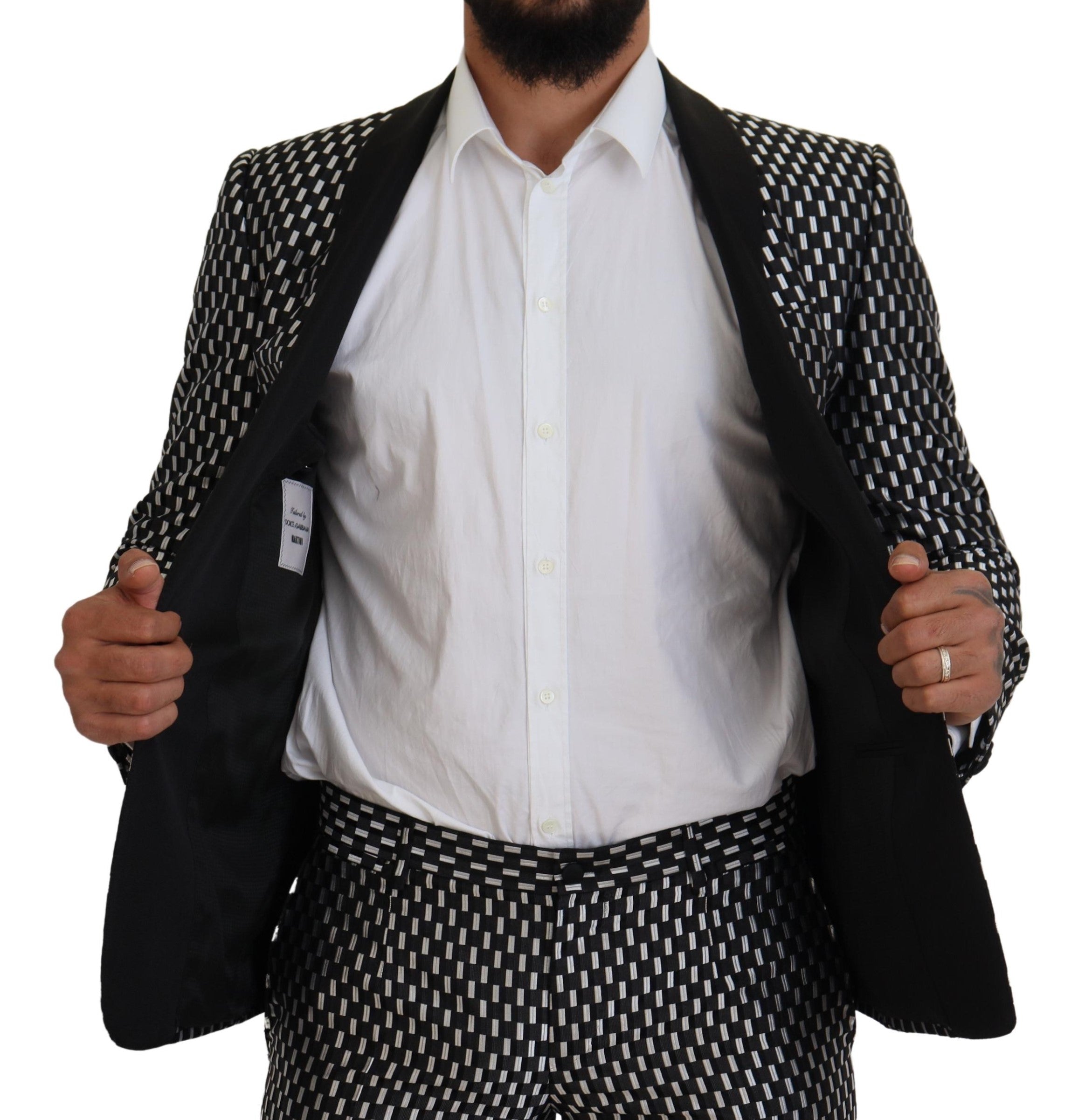Dolce & Gabbana 98% Silk pant suit in black — view 6