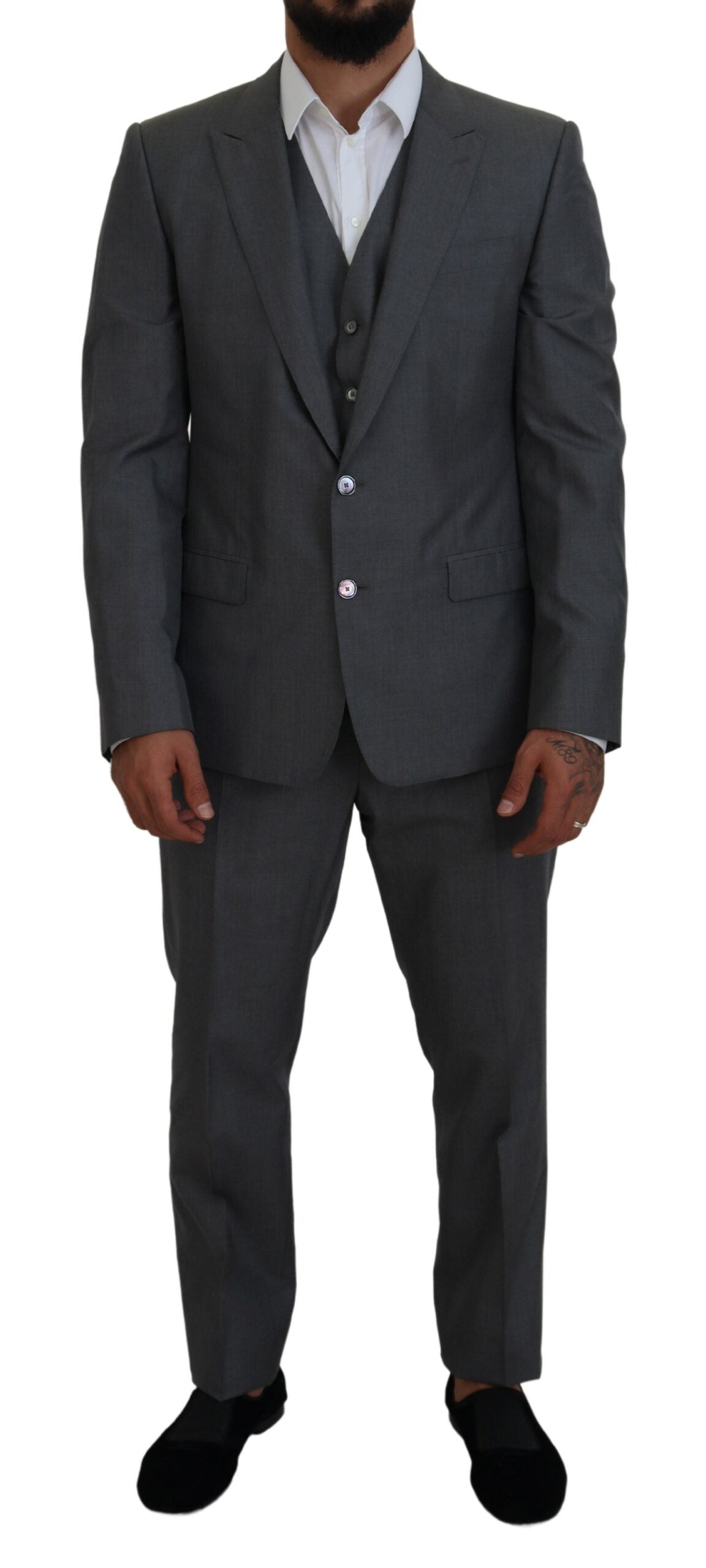 Dolce & Gabbana 97% Wool pant suit in gray — view 5