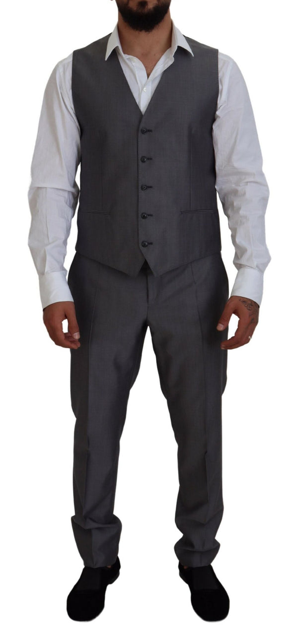 Dolce & Gabbana 82% Wool pant suit in gray