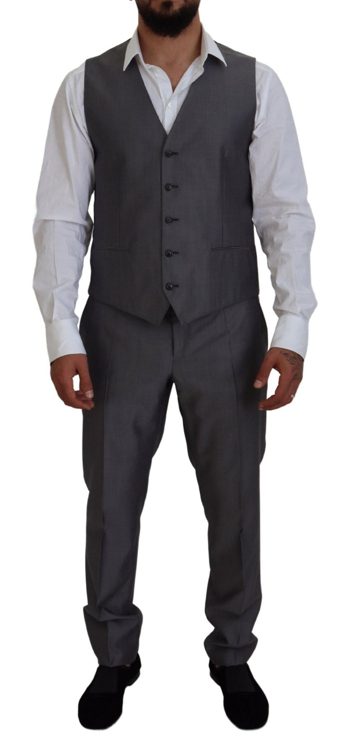 Dolce & Gabbana 82% Wool pant suit in gray