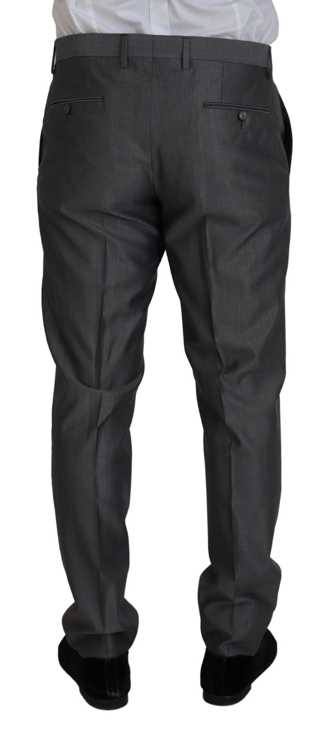 Dolce & Gabbana 82% Wool pant suit in gray — view 4