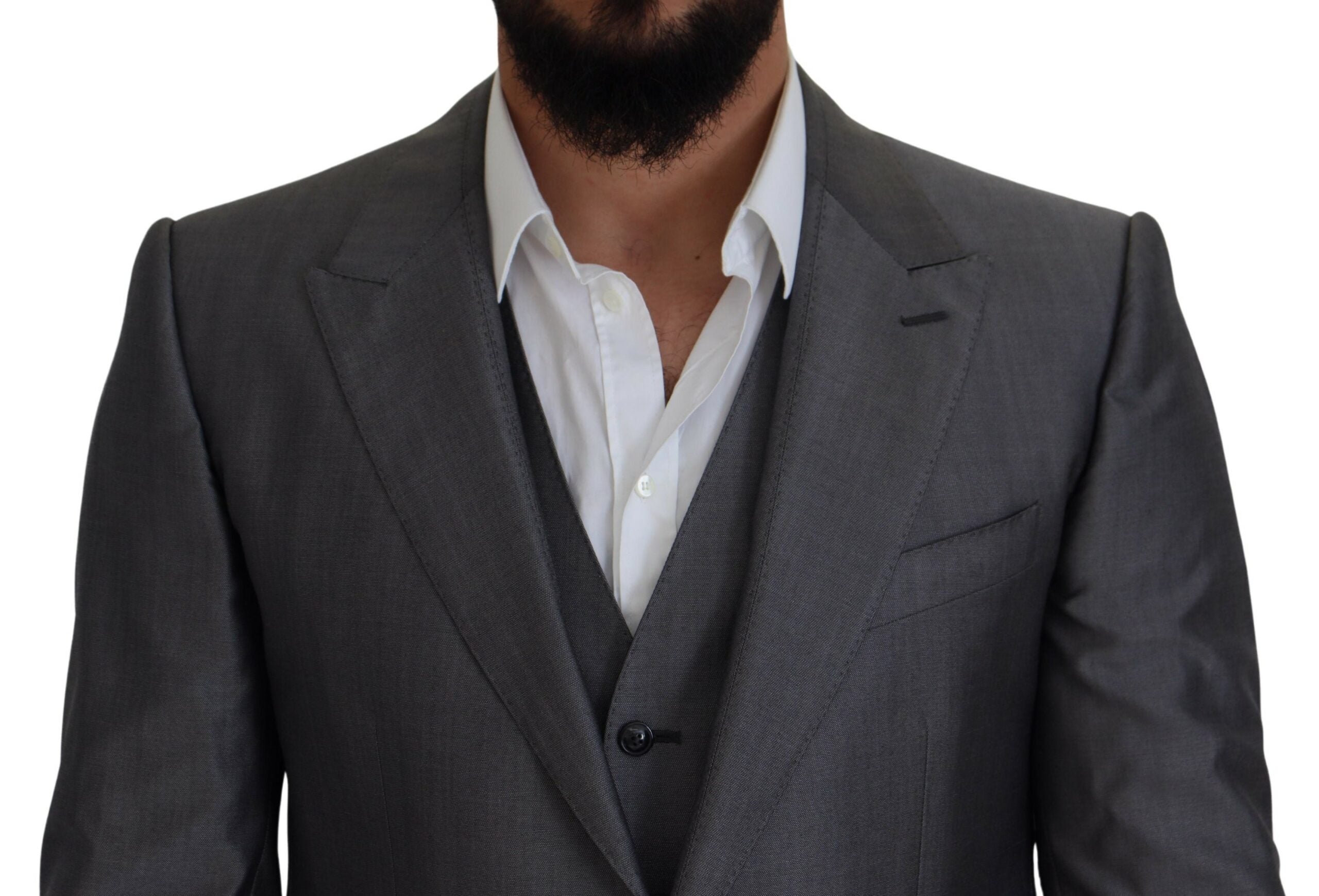Dolce & Gabbana 82% Wool pant suit in gray — view 8