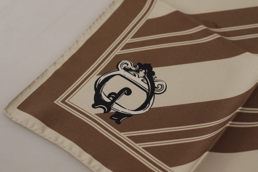 Dolce & Gabbana 100% Silk handkerchief in brown