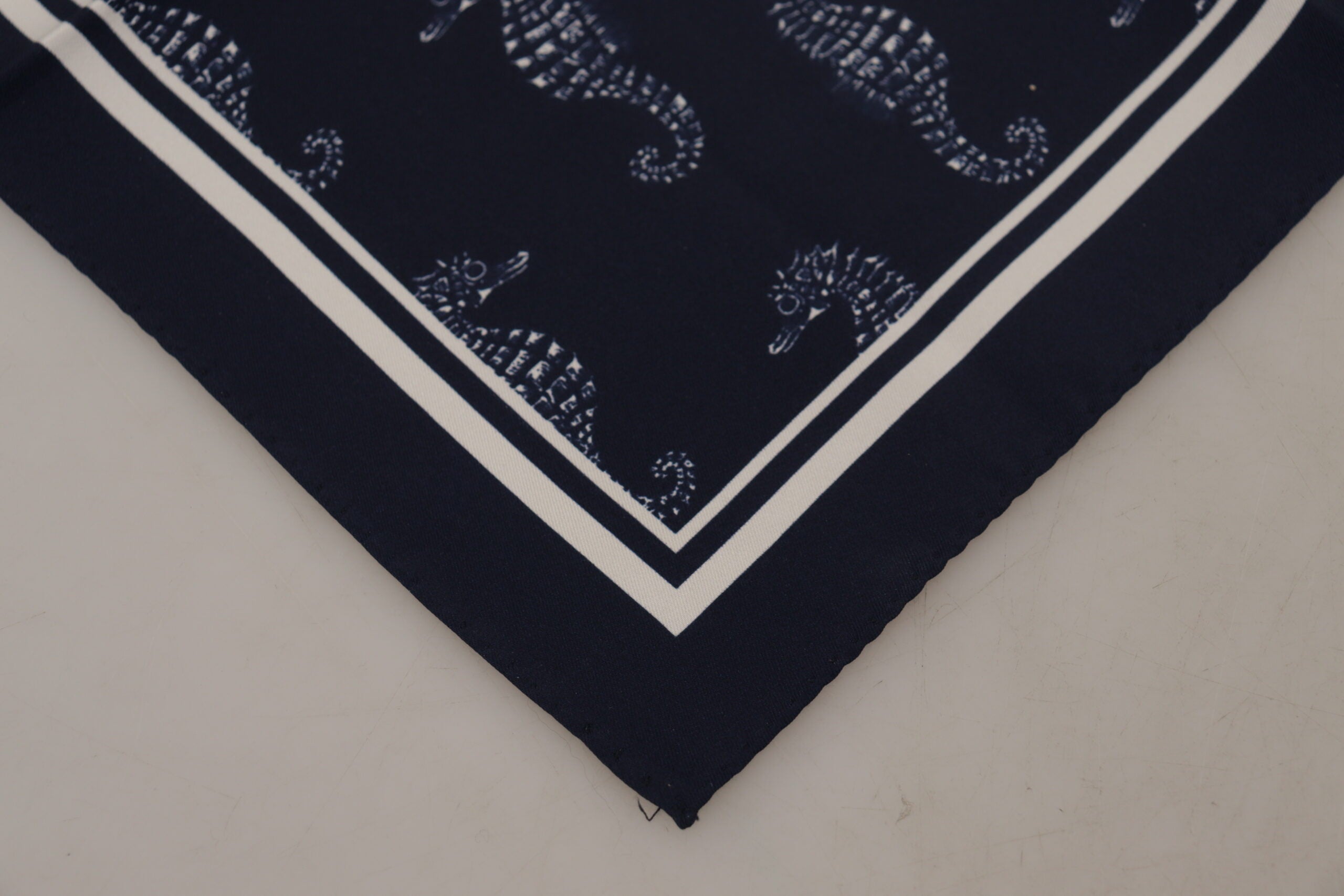 Dolce & Gabbana 100% Silk scarf in navy