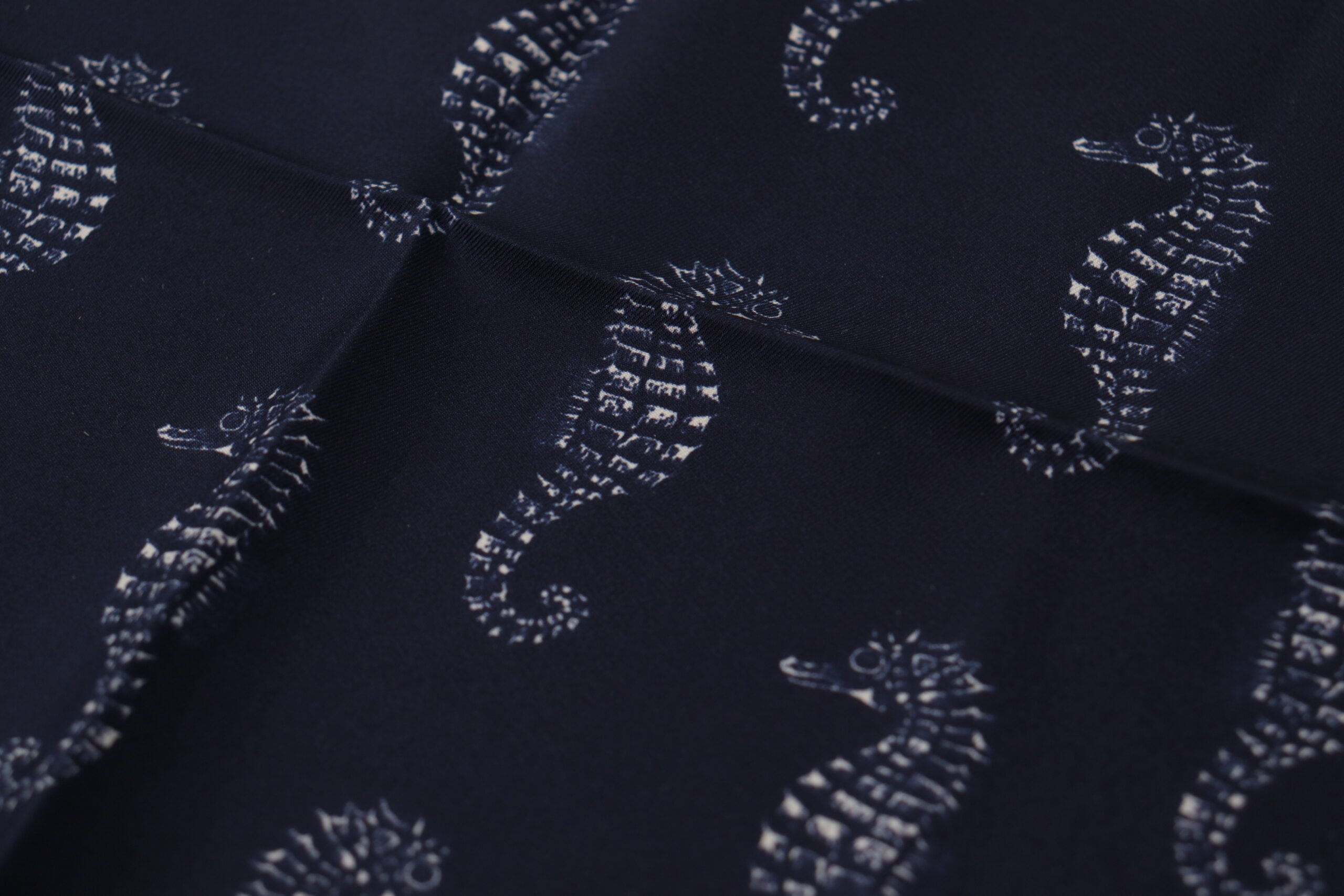 Dolce & Gabbana 100% Silk scarf in navy — view 3