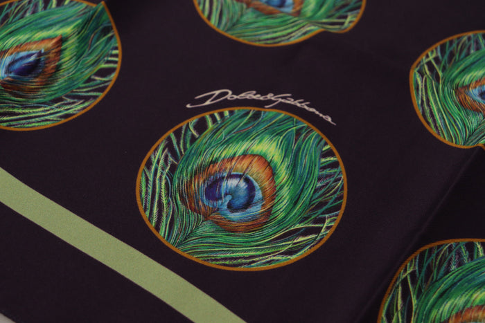 Dolce & Gabbana 100% Silk scarf in black — view 2