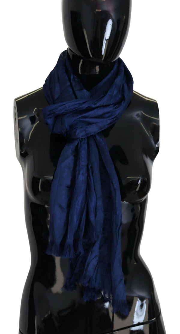 Costume National 100% Silk shawl in blue
