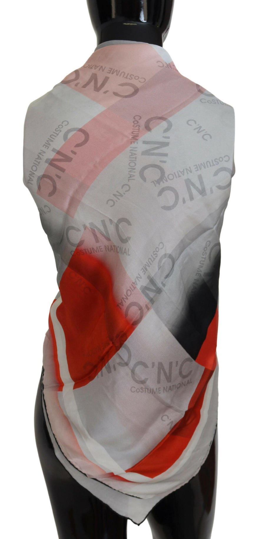 Costume National 100% Silk scarf in gray