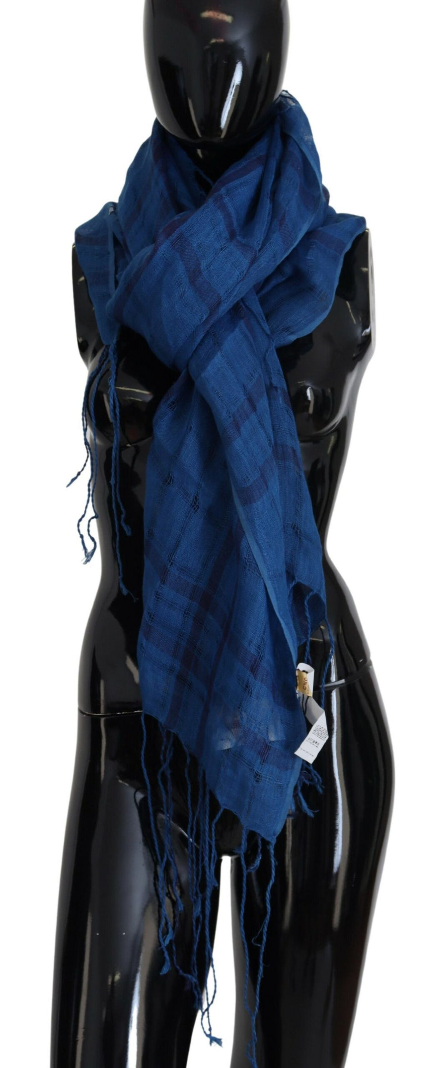 Costume National 100% Linen shawl in blue