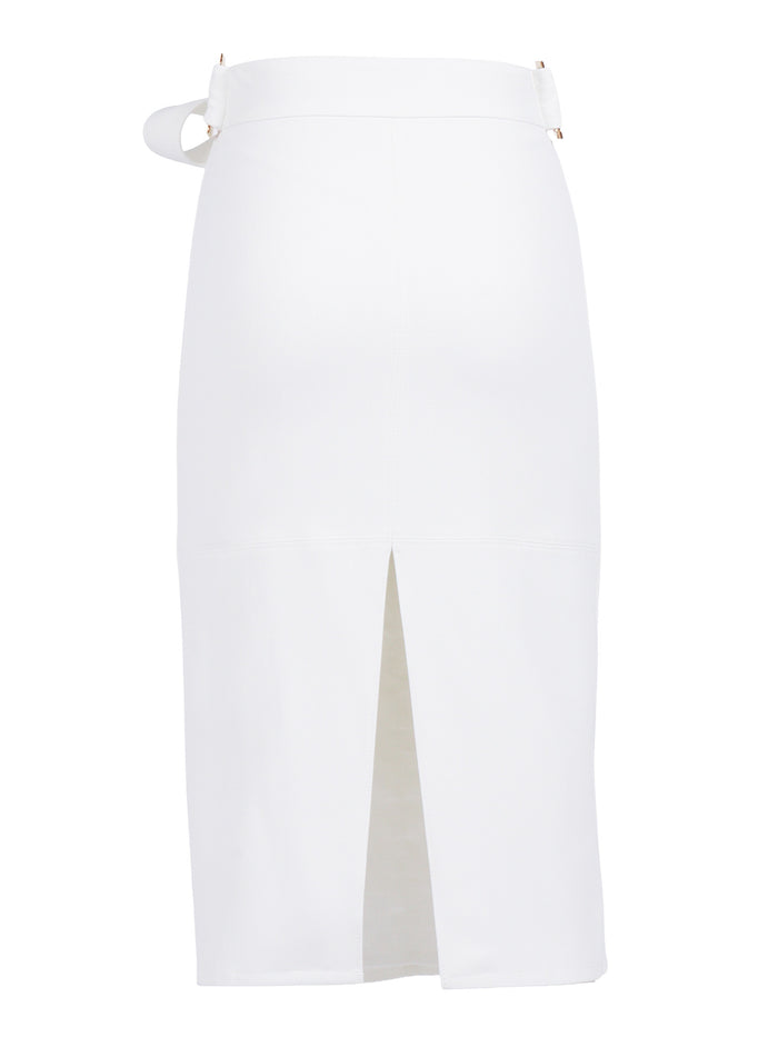 SKIRT White Viscose Elastane