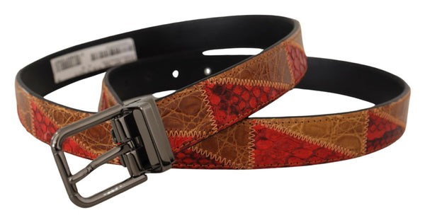 Dolce & Gabbana Python Snakeskin belt in multicolor