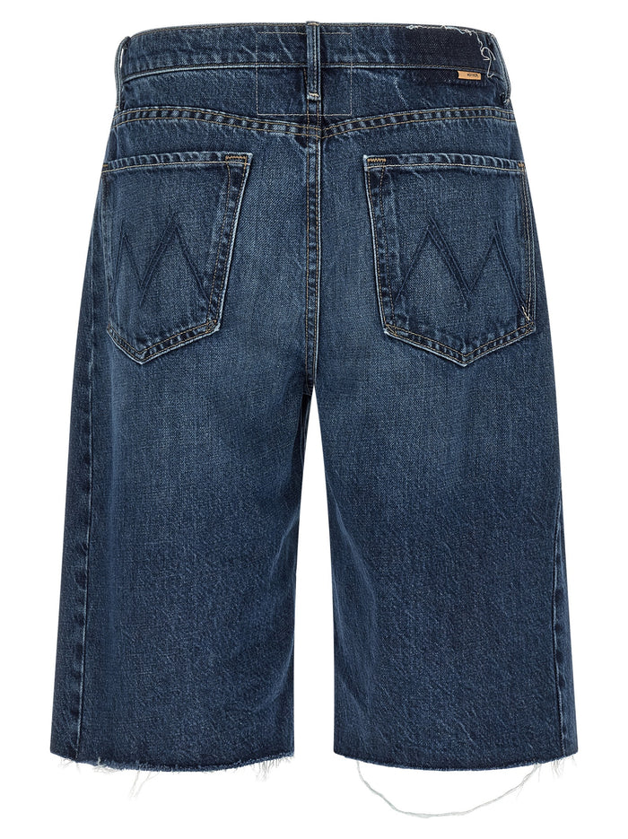The Half-Pipe Bermuda Fray Shorts Blue Cotton Bermuda