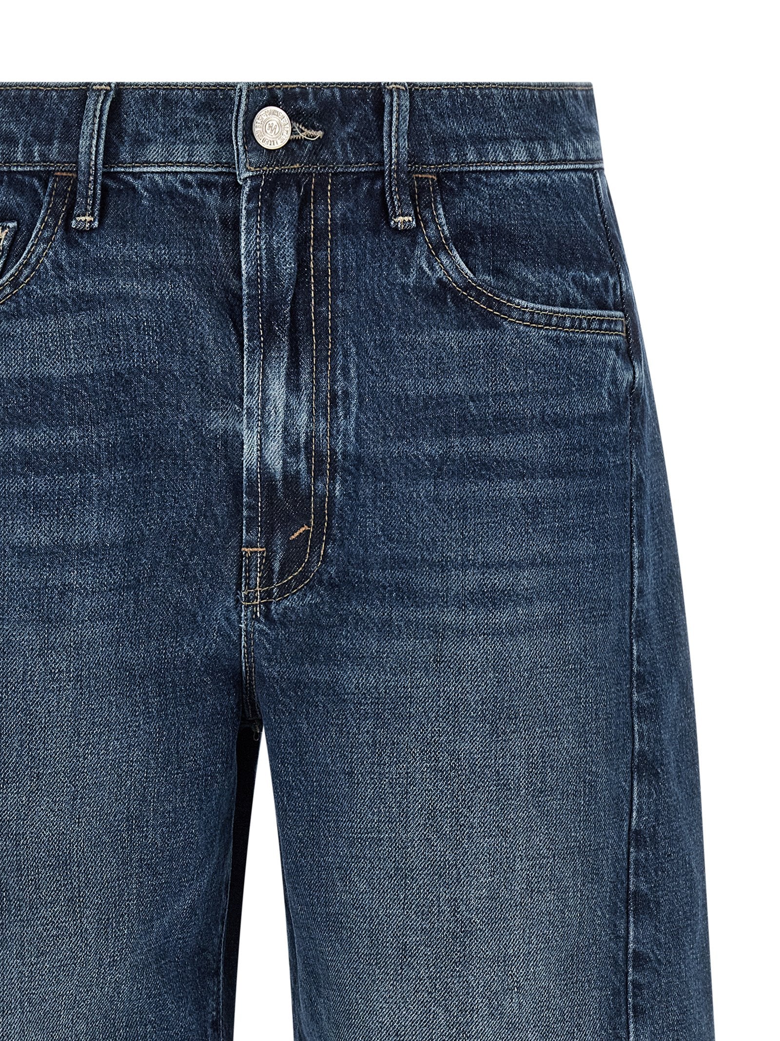 The Half-Pipe Bermuda Fray Shorts Blue Cotton Bermuda