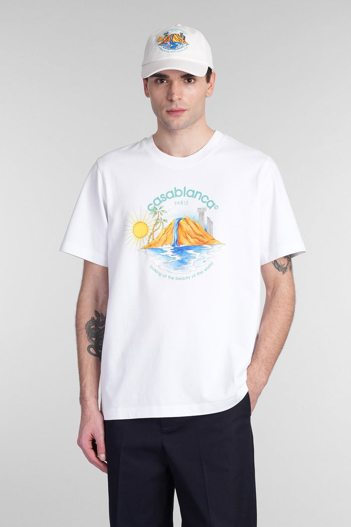 T-Shirt in white cotton Abbigliamento
