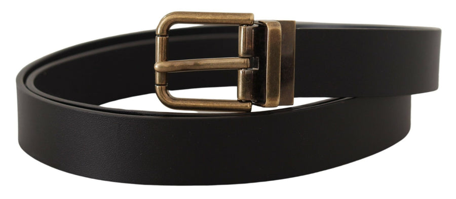 Dolce & Gabbana Calf leather belt in black