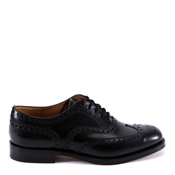 Churchs Flat Shoes Black Pelle