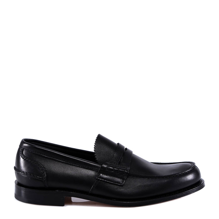Churchs Flat Shoes Black Pelle