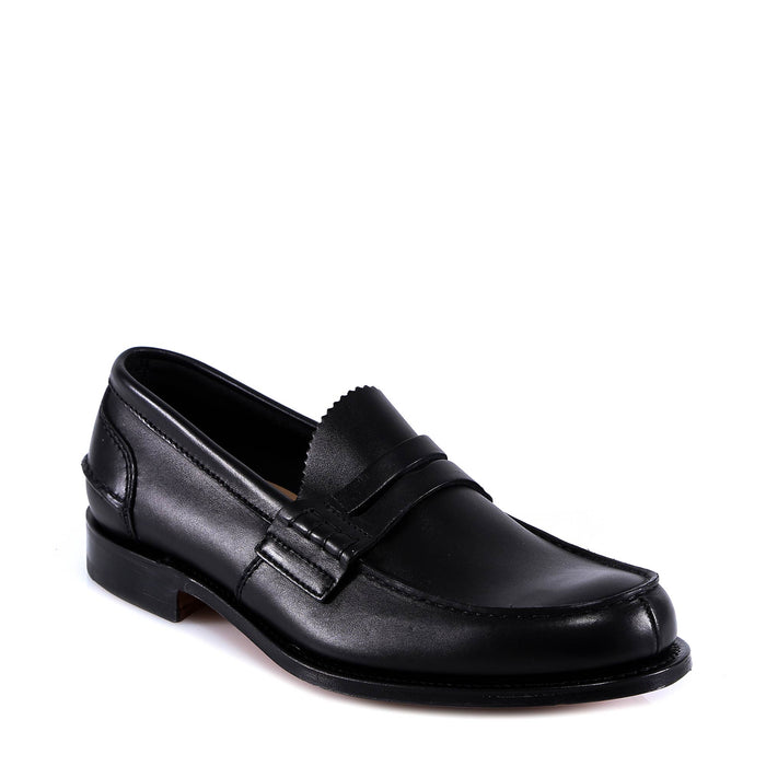 Churchs Flat Shoes Black Pelle