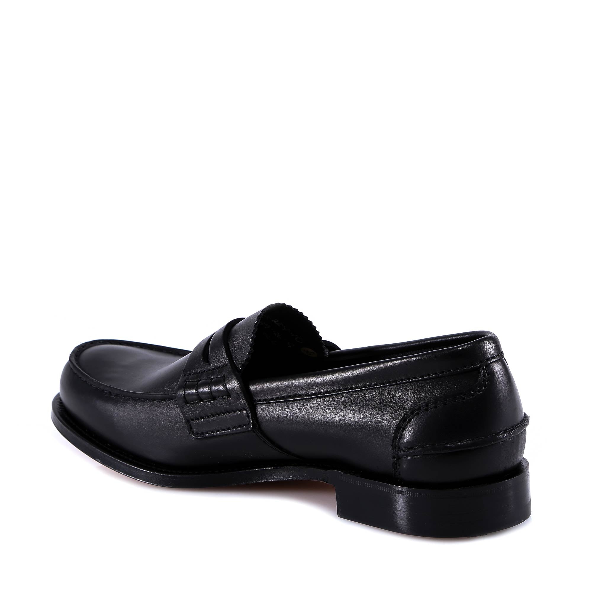 Churchs Flat Shoes Black Pelle