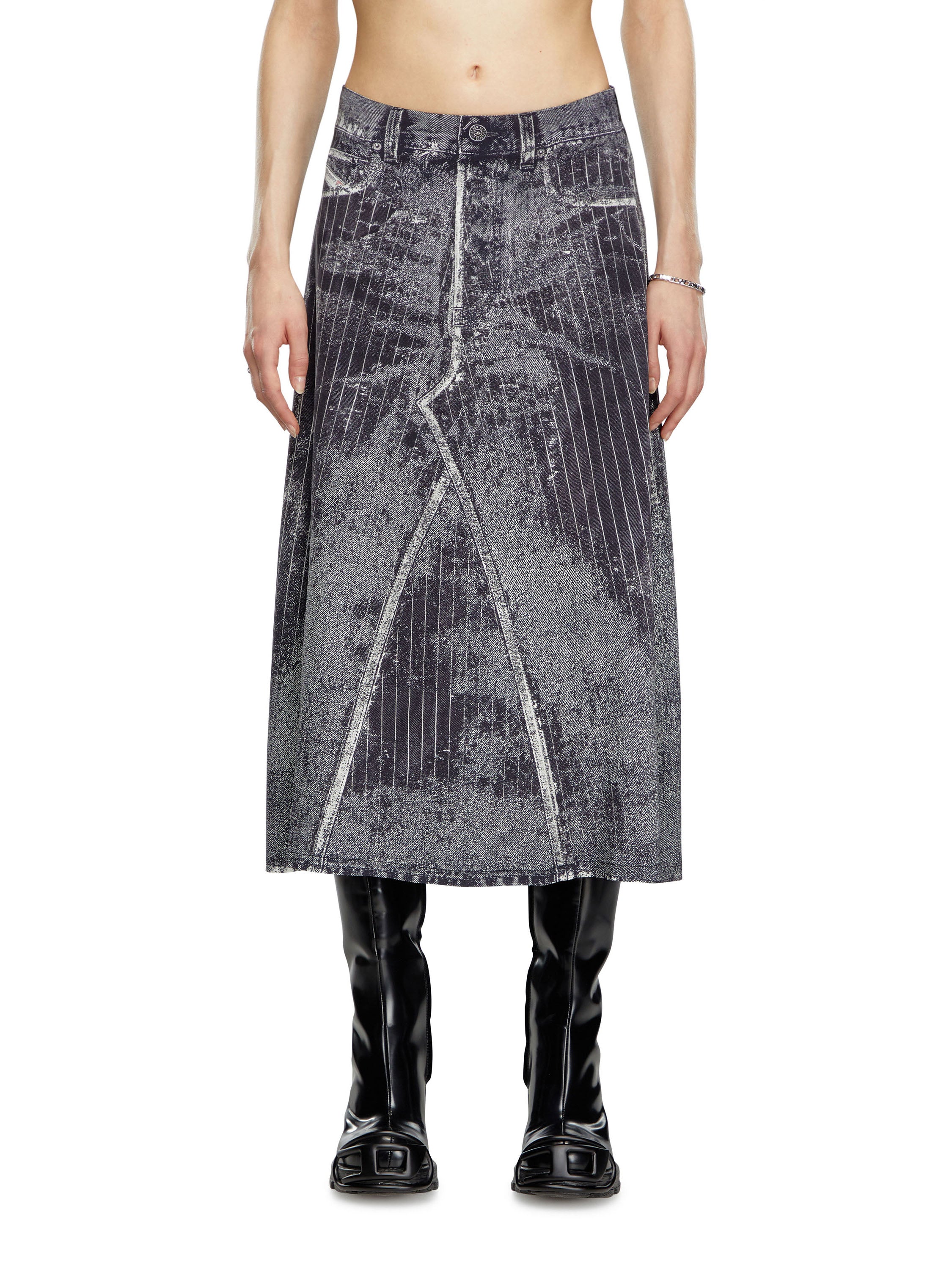 Diesel Skirts Black Viscosa Elastane