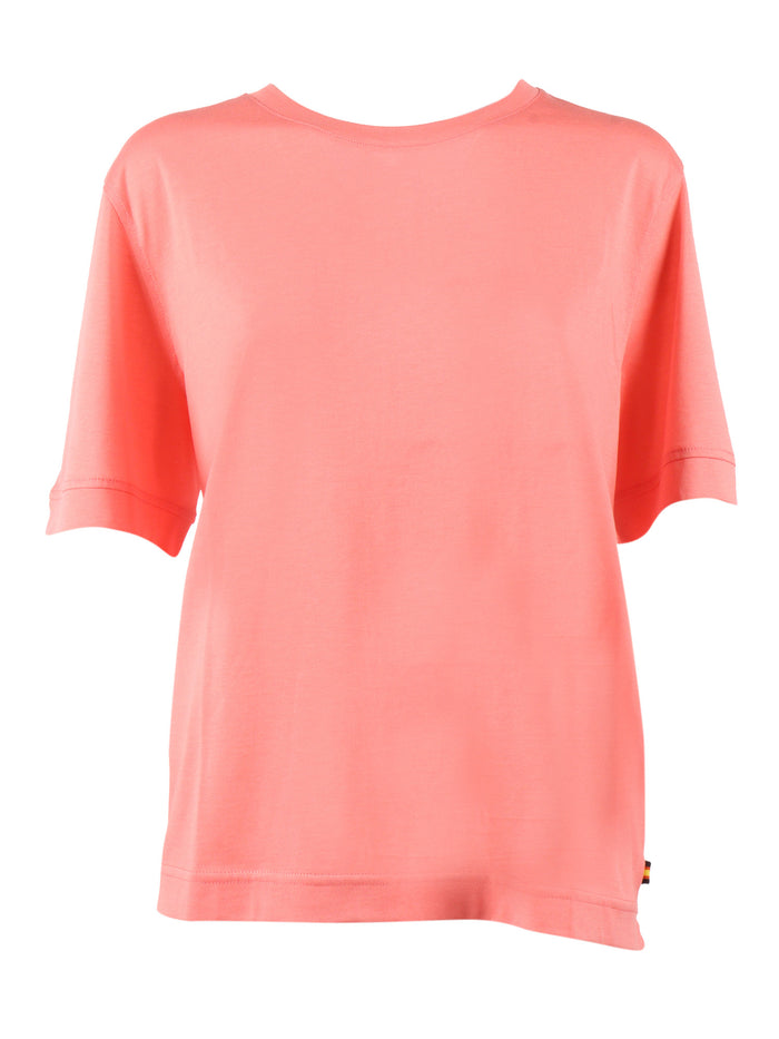 GABILLOU COTTON SILK T-SHIRT Pink Elastane Polyamide Short Sleeves