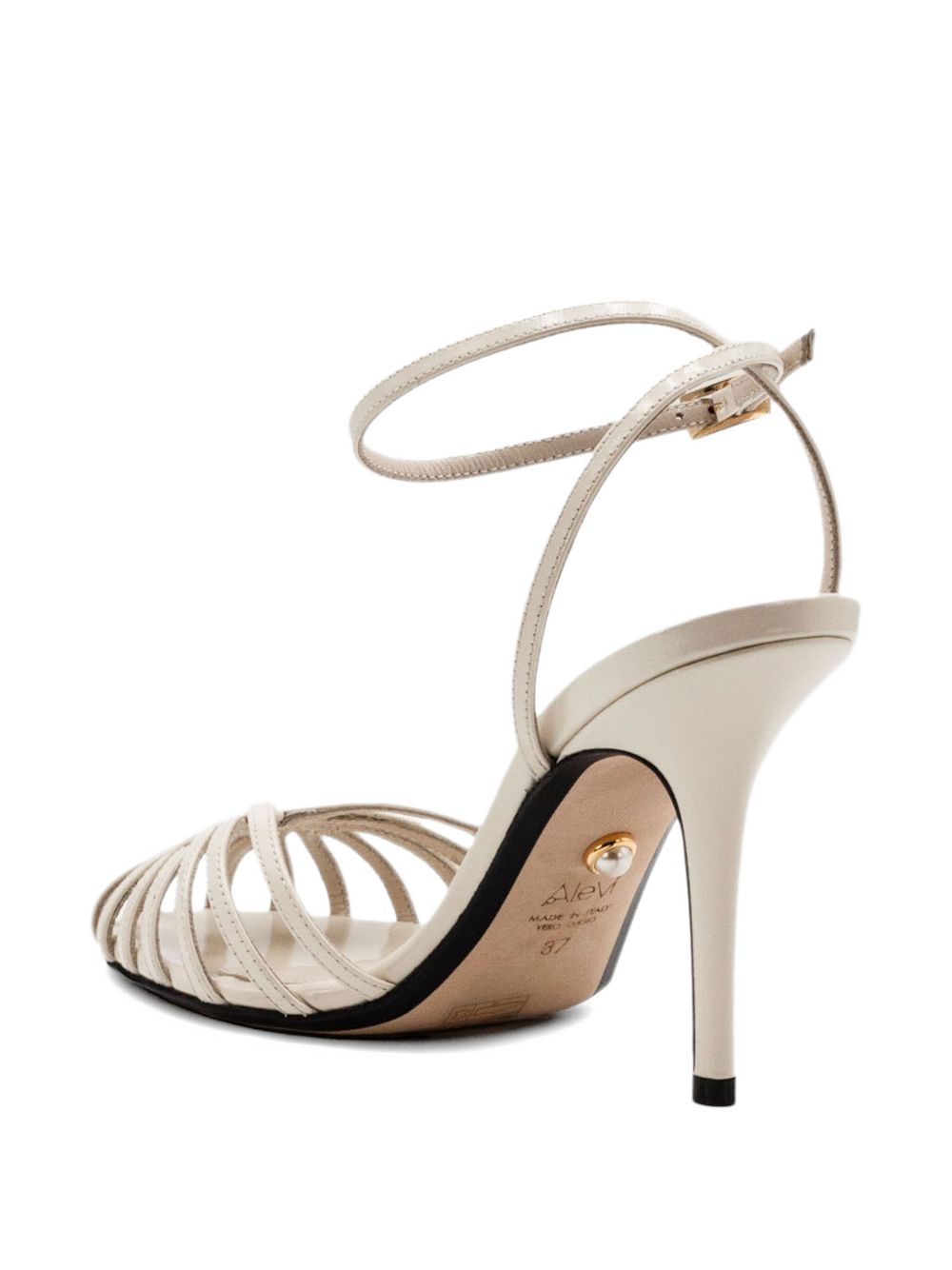 Alevi With Heel White Vera Pelle / Genuine Leather