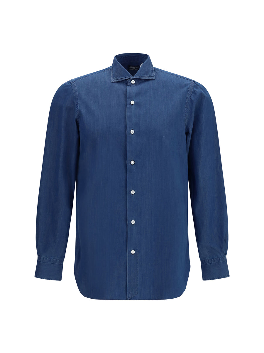 Shirt Napoli Indigo Blue Cotton