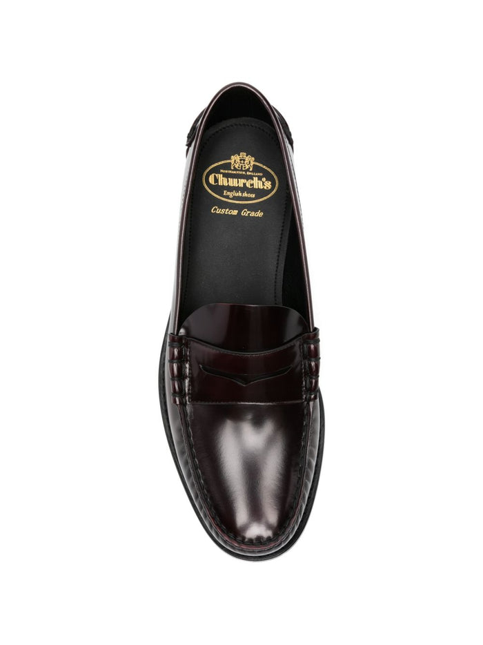 Churchs Flat Shoes Bordeaux Leather