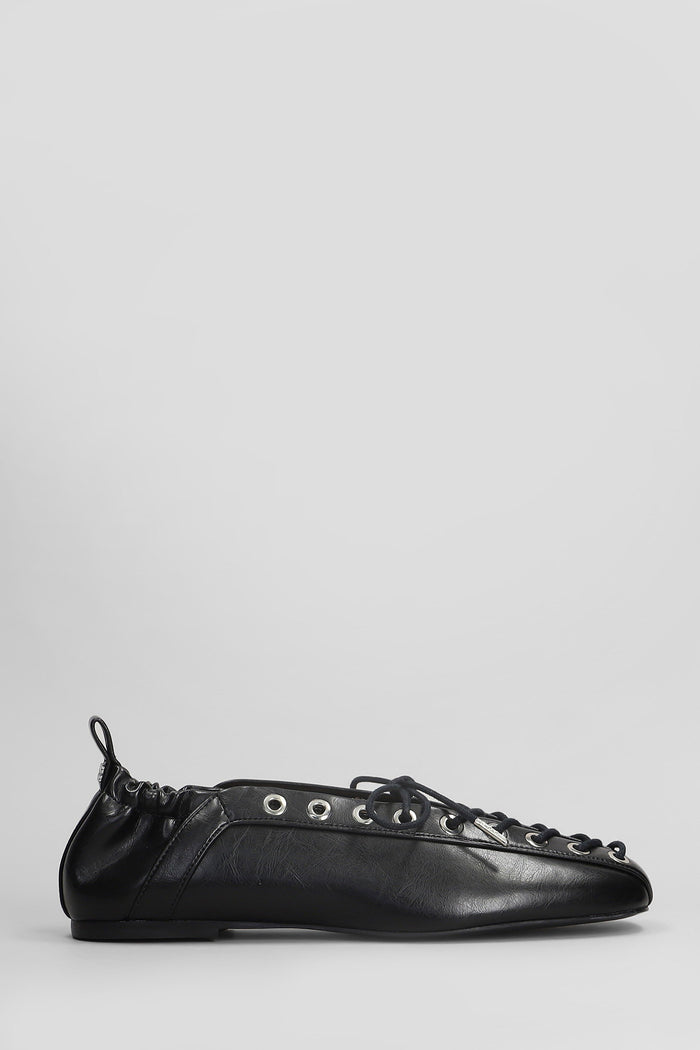 Ballet flats in black Polyuretan Scarpe