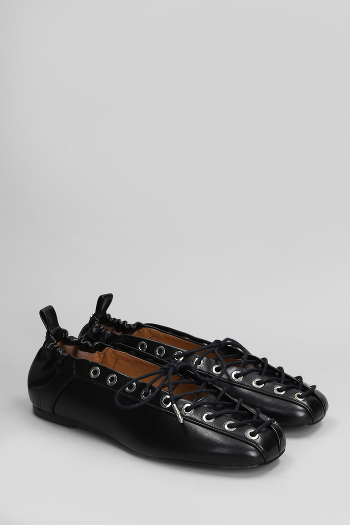 Ballet flats in black Polyuretan Scarpe